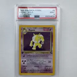 Pokemon 1999 Fossil Hypno 1st Edition Holo Rare PSA 9 8/62 English - Image 1