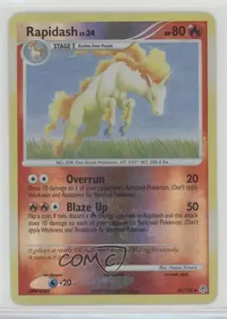 Rapidash Reverse Foil Pokemon Diamond & Pearl Base Set #59 2007 - Image 1