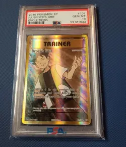 2016 Pokemon: BROCK'S GRIT 107/108 - [XY Evolutions Set] - Gem Mint - PSA 10 💎 - Image 1