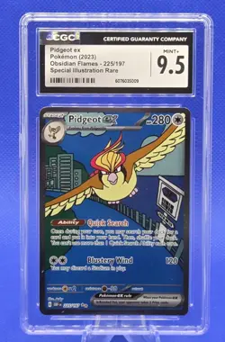 2023 Pokemon Obsidian Flames Pidgeot Ex 225/197 CGC 9.5 Mint+ - Image 1