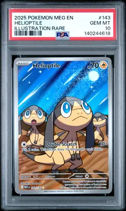 2025 POKEMON MEG EN-MEGA EVOLUTION ILLUSTRATION RARE #143 HELIOPTILE PSA 10 - Image 1
