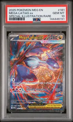 2025 POKEMON MEGA EVOLUTION SPECIAL ILLUSTRATION RARE #181 MEGA LATIAS EX PSA 10 - Image 1