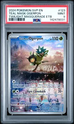 2024 POKEMON SVP EN-SV BLACK STAR PROMO #123 TEAL MASK OGERPON PSA 9 - Image 1