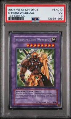 2007 YU-GI-OH DUELIST PACK JADEN YUKI 1ST EDITION ELEMENTAL HERO WILDEDGE PSA 3 - Image 1