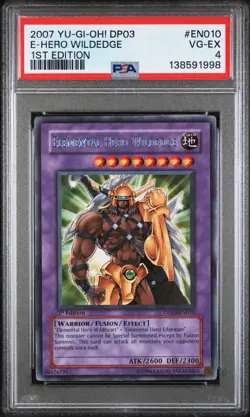 2007 YU-GI-OH DUELIST PACK: JADEN YUKI 1ST EDITION ELEMENTAL HERO WILDEDGE PSA 4 - Image 1