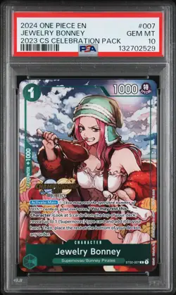 2024 ONE PIECE CHAMP 2023 CELEBRATION PACK #007 JEWELRY BONNEY PSA 10 - Image 1