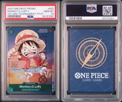 2023 One Piece EN Monkey D. Luffy P-037 1st Anniversary Tournament #6 PSA10 -WZY - Image 3