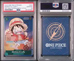 2023 One Piece EN Monkey D. Luffy P-037 1st Anniversary Tournament #5 PSA10 -WZY - Image 3