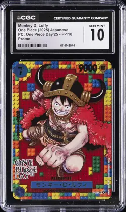 2025 ONE PIECE JAPANESE PC: ONE PIECE DAY'25 PROMO MONKEY D. LUFFY CGC 10 - Image 1