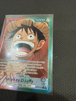 One Piece Carrying On His Will Monkey D Luffy OP13-001 Alternate Alt Art Leader - Image 3