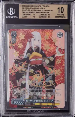 2025 WEISS SCHWARZ PROMOS RE: ZERO JPN EMILIA, SPARKLING KIMONO PR BGS 10 - Image 1