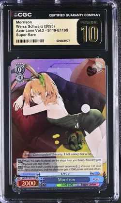 Weiss Schwarz GRADED 2025 Morrison S119-E119S Azur Lane 2 SR PRISTINE 10 ENG - Image 1