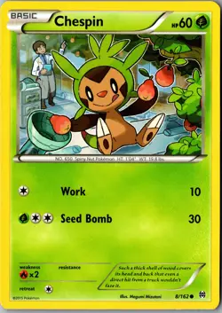 Chespin (8) 8/162 Common XY - BREAKthrough LP Pokemon Card - Image 1