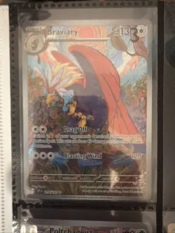 Pokemon TCG Braviary Illustration Rare Card 214/191 SV08 Surging Sparks NM - Image 1