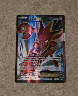 [ LP ] Scizor EX Full Art 119/122 Breakpoint Ultra Rare Holo Pokemon Card - Image 1