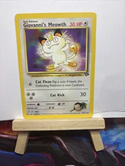Giovanni’s Meowth 74/132 Pokemon Card Gym Challenge WOTC Vintage NM - Image 1