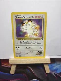 Giovanni’s Meowth 74/132 Pokemon Card Gym Challenge WOTC Vintage NM - Image 2