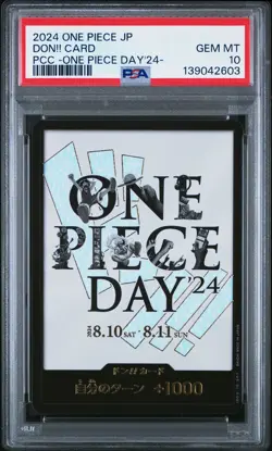 2024 ONE PIECE JAPANESE PREMIUM COLLECTION ONE PIECE DAY'24 DON!! CARD PSA 10 - Image 1