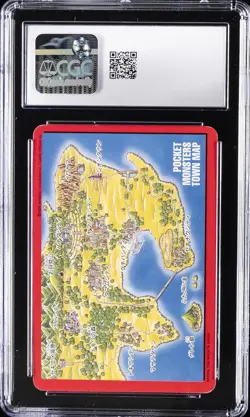 1996 POKEMON BANDAI CARDDASS JAPANESE POCKET MONSTERS #156 MAP CARD 3 CGC 7.5 - Image 2