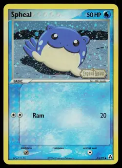 Pokemon Card - Spheal Legend Maker 65/92 Common Reverse Holo Stamped - Image 1