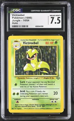 CGC 7.5 Victreebel 1999 Jungle 14/64 Holo Pokemon Card - Image 1