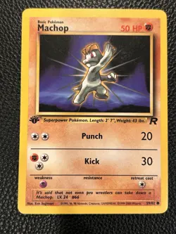 Pokemon TCG Team Rocket Machop 1st Edition 59/82 Card - Image 1