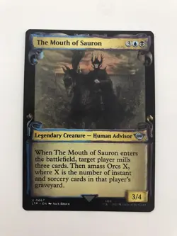 The Mouth of Sauron Showcase Scroll MTG Magic the Gathering Card NM Mint LTR - Image 1