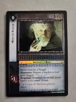 DECIPHER LOTR REFLECTIONS RING OF RANCOR ARTIFACT 9R44 FOIL CARD - Image 1