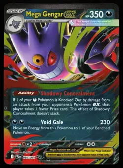 Mega Gengar ex 056/094 Holo Phantasmal Flames Pokemon Card - Image 1