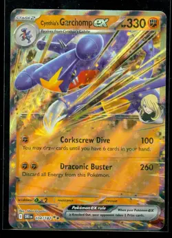 Pokemon CYNTHIA'S GARCHOMP EX 104/182 - Destined Rivals - ULTRA RARE HOLO - Image 1