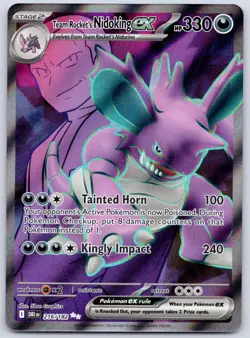 Team Rocket's Nidoking ex 216/182 (NM) Destined Rivals - Ultra Rare Pokemon TCG - Image 1