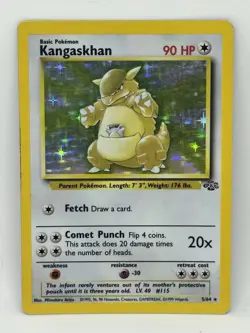 Pokemon TCG Kangaskhan Jungle Holo Card 5/64 Unlimited Rare, LP Condition - Image 1