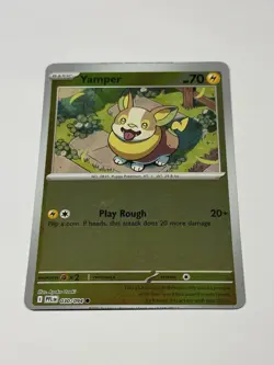 Pokemon Card Yamper #030/094 English Phantasmal Flames Reverse Holo MISCUT ERROR - Image 1