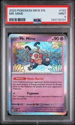 2023 POKEMON MEW EN-151 #122 MR. MIME PSA 9 - Image 1