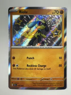 Pokemon: Riolu SHINY Rare Paldean Fates Holo 173/091 (Near Mint) - Image 1