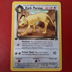 Dark Persian 42/82 Team Rocket Regular First Edition Pokemon Cards - Image 1