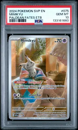 2024 POKEMON SVP EN-SV BLACK STAR PROMO #075 MIMIKYU PSA 10 - Image 1