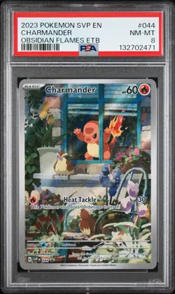 2023 POKEMON SVP EN-SV BLACK STAR PROMO #044 CHARMANDER PSA 8 - Image 1