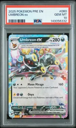 2025 POKEMON PRE EN-PRISMATIC EVOLUTIONS #060 UMBREON EX PSA 10 - Image 1