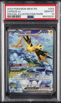 2023 POKEMON MEW EN-151 SPECIAL ILLUSTRATION RARE #202 ZAPDOS EX PSA 10 - Image 1