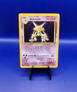 Alakazam 1/102 Base Set Holo Rare Pokemon Card 1999 WOTC TCG Vintage Pokemon - Image 1