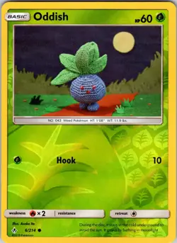 Oddish (6) 6/214 SM - Unbroken Bonds Pokemon TCG NM Reverse Holo - Image 1