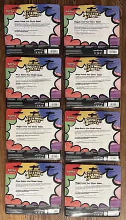 🔥 LOT OF 8 Pokemon Ascended Heroes Tech Sticker Collection 3pk SEALED IN-HAND - Image 2