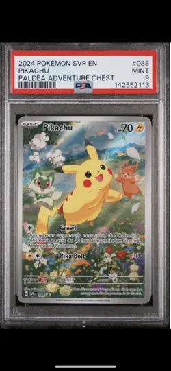 2024 POKEMON SVP ENPIKACHUPALDEA ADVENTURE CHEST#088MINT9 - Image 1