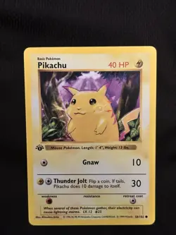 Pokemon Yellow Cheeks Shadowless Pikachu 1st Edition Base Set 1999 #58/102 - Image 3