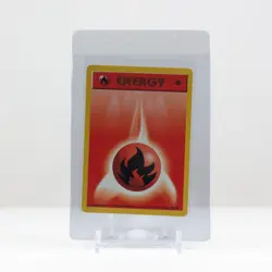 Fire Energy Pokemon 1st edition base set 98/102 1999 stamp raw mint WOTC - Image 1