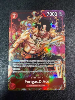 One Piece- Portgas D.Ace OP02-013,Paramount War Alt Art (Parallel) NM - Image 1
