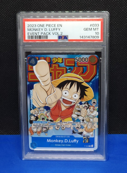 One Piece 2023 Event Pack Vol. 2 Monkey D. Luffy PSA 10 GEM MINT - Image 1