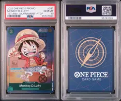 2023 One Piece EN Monkey D. Luffy P-037 1st Anniversary Tournament #8 PSA10 -WZY - Image 3