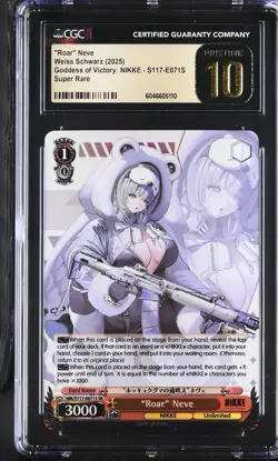 Weiss Schwarz GRADED 2025 Roar Neve S117-E071S NIKKE SR PRISTINE ENG - Image 1